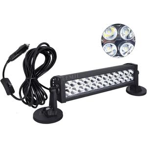 LEMIL Led Light Bar 13 inch 72W Magnetic Light Bar Cigarette Lighter Plug Spot Beam Work Light Fog Light Spotlight 12V Light 24V Boat Truck Pickup SUV ATV UTV - 16.5 feet Cable