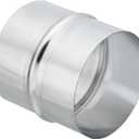 PATIKIL 4" Duct Connector, Galvanized Steel Duct Coupling Vent Coupler Dryer Pipe Coupling Hose Extension Connector for HVAC Exhaust Fan Vent Systems, 4" Long