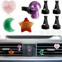 Tallew Heart Crystals Car Vent Clips Car Accessories for Women Quartz Crystals Air Fresheners Vent Clip(Cute Style)