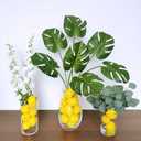 Winlyn 30 Pack Faux Yellow Lemons Artificial Fruits Fake Lemons Lifelike Simulation for Lemonade Party Kitchen Table Summer Decorations Vase Fillers Fruit Bowl Lemon Wreath Garland Photography Props