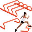 5 Pcs Speed Agility Training Hurdles Detachable Durable Equipment Plyometric and All Purpose Speed Training Hurdle Equipment for Athletes Soccer Basketball (6 Inch, Orange)