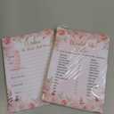 Teling 145 Pieces Bridal Shower Game Bridal Shower Favors Set Wedding Games Cards and Pencils for Bride Groom Bachelorette Party Wedding Party Favor(Pink Floral)
