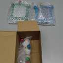 Sumind 2 Pieces Chicken Mirror Toys Hanging Swing Mirror with Bell Wooden Pecking Toy and 4 Pieces Beak Grinding Molar Stones for Hens Birds Parrots(Blue,Green)