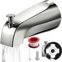 Bathtub Faucet,Slip on Tub Spout with Diverter,Bathtub Spout,Suitable for Tub Faucet and Tub Faucet Replacement,Fits 1/2 inch Copper Water Tube(5/8 Dia),with 5/32 Hex Wrench,Brushed Nickel