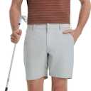 M MAELREG Mens Striped Golf Shirts Short Sleeve Silk-Like Touch Water-Resistant Breathable Soft Collared Polo Shirts for Men (XL)