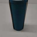 24oz Fully Studded Tumbler. Matte Teal Blue Studded Tumbler with Lid and Straw. Reusable Double Walled Insulated Travel Tumbler. Plastic Acrylic Pastel Colored Tumbler Cup for Iced Coffee Smoothie. (24ozFully-Large (pack of 1))