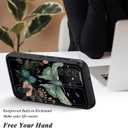 for Galaxy A14 5G Case with Built in Kickstand,Shockproof/Dustproof/Drop Proof 3-Layer Military Grade Protective Cover for Samsung Galaxy A14 5G 6.6 inch,Butterfly Moon Flower