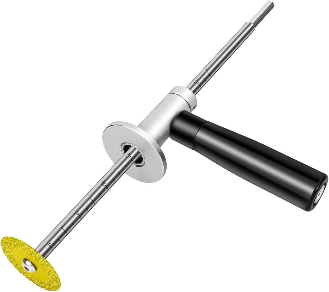 Inside Pvc Pipe Cutter with Diamond Grit Cutting Wheel and Handle, 7 Inch Adjustable Cutting Depth, Fit for 1-1/2 Inch to 8 Inch Schedule 40 PVC Pipe, 1/4in Hex Shank Fit for Impact Drivers and Drills