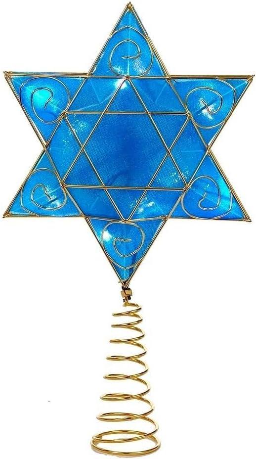 Kurt Adler 13" Battery-Operated Deluxe Hanukkah Tree Topper