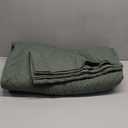 FLYMME King Size Quilt Bedding Set Olive Green Lightweight Bedspreads for Summer,Modern Style Geometric Weave Stripe Pattern,Soft Microfiber Bed Coverlet 3 Pieces (1 Quilt, 2 Shams)