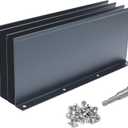 4 Pack Aluminum Gutter Valley Splash Guard,Keep Water from Overshooting The Gutter,for Valley,Corner,or Straight,10 inch Each Piece,Grey (Gray)