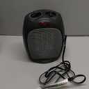 Amazon Basics Ceramic Space Heater, Portable Indoor Heating Solution, With Overheat and Tip-Over Protection, Thermostat, Non-Oscillating, 1500W, 7.52"D x 6.34"W x 9.45"H, Black