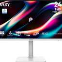 msi PRO MAX 241PHW E14 24-inch IPS 1920 x1440(FHD) Hub Computer Monitor, 144Hz, Free-Synch, HDR Ready, HDMI, DisplayPort, Type C 65W, E < 2, Circular Polarizer, Height Adjustable, Speaker, White