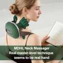 Shoulder and Neck Massager, Bionic Heated Massager, Portable Neck and Back Massager with Fingers, 4D Kneading Massager, Simulates a Real Palm for Pain Relief and Muscle Relax