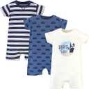 2 prs Touched by Nature baby-boys Organic Cotton Rompers 24