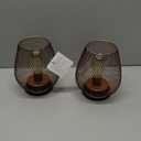 JHY DESIGN Set of 2 Metal Cage LED Lantern Battery Powered Cordless Accent Light with LED Great for Weddings Parties Patio Events for Indoors Outdoors