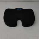 Everlasting Comfort Doctor Recommended Memory Foam Seat Cushion for Office Chairs & Car - Ergonomic Office Desk Accessories - Cushions for Tailbone Pain Relief, Sciatica & Back Support Pillow (Large, 01. Black)