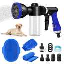 Pet Bathing Sprayer Kit,10 Spray Patterns, Adjustable Hose Wash Sprayer