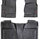 Rough Country All Weather Floor Mats Set for Chevy/GMC 1500/2500HD (2014-2018) - Custom Fit Rubber Floor Mats, Rubber Truck Mats, Durable, Waterproof Truck Floor Mats