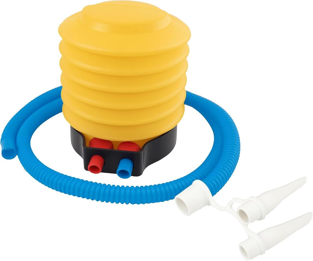 Foot Pump for Inflatable, Dual Tube Fast Inflator for Air Mattress, Hand Pump for Inflatable Boat, Yoga Ball, Exercise Ball, Pool Toys, Sports Equipment Two Outlet Hole