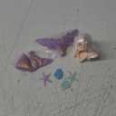 JeVenis Purple Mermaid Cake Toppers - Under the Sea Cake Decoration Set with Seashells, Mermaid Tail, Sea Star Toppers