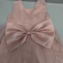 Toddler Baby Girls Princess Birthday Dress Flower Girl Pageant Party Tutu Wedding Formal Dresses Tulle Gown (Pink, 9-12M )