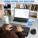 Wireless Keyboard and Mouse Combo, Full Size Silent Ultra Thin Keyboard with Magnetic Wrist Rest, Optical Mouse, 2.4G Lag-Free Cordless Mice Keyboard Set for Computer, Mac, Laptop, PC, Windows
