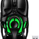 Wireless Gaming Mouse, Tri-Mode 2.4G/USB-C/Bluetooth 5.3 RGB Wireless Mouse, 10000 DPI, 60Hrs Battery, Ultra-Light Ergonomic Design, Rechargeable Computer Mice Compatible with PC Mac Laptop