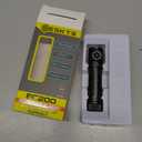 SKILHUNT EC200S-RED 1400 lumens White and Red Beam USB-C Rechargeable Powerful EDC Flashlight - Lightweight, Compact Mini Pocket Light Camping Hiking Running Waterproof Outdoor (High CRI 5000K, Grey) (Gray)