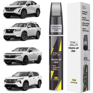Everest White Pearl TriCoat(QBE) for Nissan Touch Up Paint Pen, 2 in 1 Car Scratch Remover with Pen Tip and Brush, Exact Color-Matched for Car Paint Scratch Repair, Quick & Easy Fix Chips and Nicks