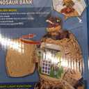 Dinosaur Piggy Bank for Kids, Dinosaur Egg Electronic Money Bank for Boys Girls Coin Bank Toys Savings ATM Machine-Brown