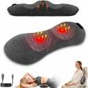 3-in-1 Electric Lumbar Support Pillow, Triple Fusion Back Massager with Heat & Massage & Traction, Back Massager for Pain Relief Deep Tissue, Designed for Daily Back Relaxation and Spine Support