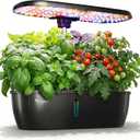 LETPOT Hydroponics Growing System, 12 Pods Indoor Herb Garden Kit with 24W LED Grow Light, 5.5L Water Tank & 16" Adjustable Height, Smart Indoor Gardening System for Kitchen, Home & Gift