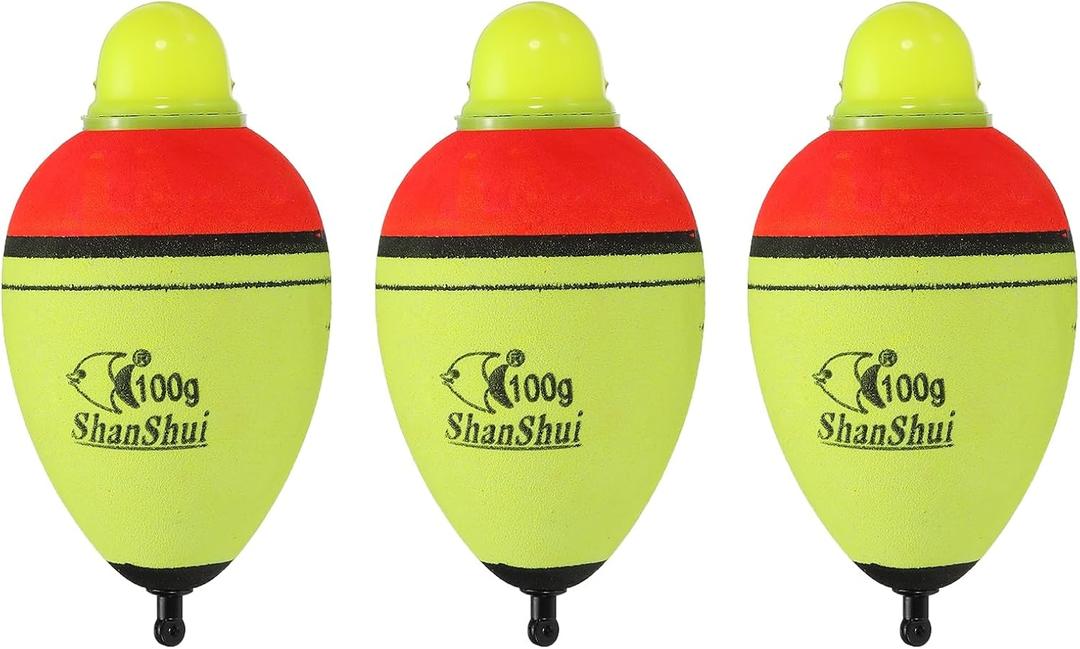 PATIKIL Lighted Fishing Slip Bobber, EVA Green Red LED Light Up Fishing Float for Night Fishing