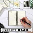 Jutom 54 Pcs Small Spiral Notebooks Memo Pads 3x5 Bulk Small Pocket Notebooks Mini Notepads with Lined Pages Mini Journals for Office School Work Supplies, 120 Pages (Black)