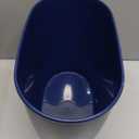 iDesign Slim Plastic Bathroom Trash Can, Small Garbage Bin for Bedroom, Office, Desk, Dorm, Navy Blue