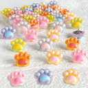 30 pcs Cat Paw Push Pins, Cute Animal Decorative Thumbtacks,Cartoon Drawing Pins for Cork Board,Photo Wall,Memo Paper,Menu Maps,Home and Office Decor,Class or Cubicle Decor