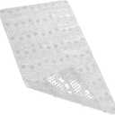 Non-Slip Shower Mat with Soft Bristles,Massage, Machine Washable, Fast-Drying, Bath Mat with Suction Cups and Drain Holes fits Most Bathtub Sizes, Eco-Friendly (27 X 15 Inch,Translucent White