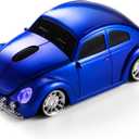 Certified Wireless Mouse Compatible with iOS Windows Android - Works with Computer, Laptop, Tablet, Mobile Phone - Universal Bluetooth/USB Receiver Connectivity (VW01-PB, Pastel Blue)