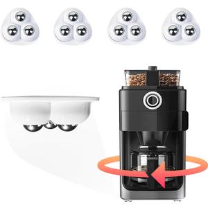 Appliance Casters - Furniture Sliders & Appliance Rollers for Kitchen, Coffee Machine, Blender, Oven - Helps Mom or Wife Easily Solve Countertop Sliding (White, 4pcs)