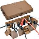 Hrensaw Medium Outdoor Electrical Box(10.6x5.5x4.5inch),IP54 Waterproof Extension Cord Cover w/6 Cable Entry,Weatherproof Connection Box Protect Power Strip,Timer,Plug,Holiday Lights,Brown