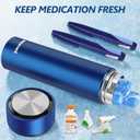 Insulin Cooler Travel Case TSA Approved, Portable Medication Cooler for Travel Fits 34 Pens, Refrigerated Medicine Case for Diabetic Supplies, Medicine Organizer with Reusable Ice Pack (Blue)