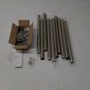 Double Curtain Rods 72-144 Inches for Windows, 1 Inch Diameter Adjustable Heavy Duty Drapery Rod with Aluminum Alloy Brackets and Finials, Modern Stylish Dual Curtains Rod, Antique Bronze