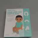 Frida Baby Fold-and-Go Portable Potty Seat for Toilet, Foldable Travel Potty Seat for Toddler, Fits Round & Oval Toilets, Non-Slip Base, Handles, Includes Free Travel Bag (Small)