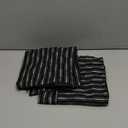 Kevin Textile Ink Black and Beige Patchwork Farmhouse Pillow Covers 16x16 Inch, Pack of 2 Striped Linen Decorative Modern Accent Pillow Cases for Sofa Couch Bedroom