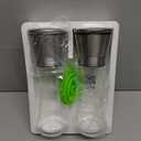 Home EC Premium Stainless Steel Sea Salt and Pepper Grinder Set of 2 - Adjustable Ceramic - Tall Glass Salt and Pepper Shakers - Kitchen Spice Mill W/Funnel & EBook