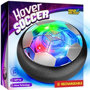 Ninja Blast Hover Soccer Light-Up Ball, Birthday Gift for Boys, Indoor Toy Games, Kids Gifts for Age 5, 6, 7, 8, 9, 10, 11, 12 Years Old, Boy Toys for Age 3 Years and Up.