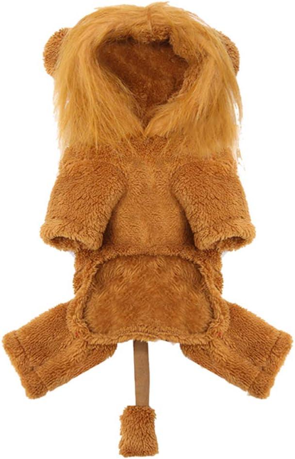 POPETPOP Pet Dog Lion Pet Costume Cat Fancy Costume Roleplay Costume Puppy Lion Coat Puppy Costume Vest Pet Lion Outfit Pet Clothes Pet Dog Cosplay Costume Jacket Halloween Plush (XL)
