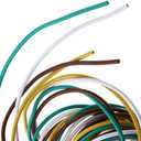 NEWSUN 10FT 3M Long Premium Extendable Trailer Wire Harness 4-Way Flat 4-Pin Silver Plated Copper Wiring Connector, Female end, Long-Lasting, Robust & User-Friendly