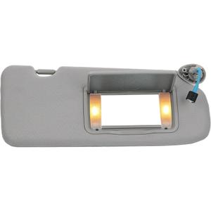 Dasbecan Right Passenger Side Sun Visor Compatible with Honda CRV CR-V 2017-2022,with Vanity Light | Makeup Mirror| Gray, Replace# 83230-TLY-H11ZB 83280-TLA-A62